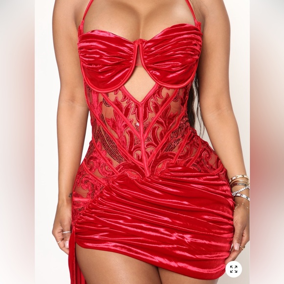 Fashion Nova Red Mini Dress - Picture 2 of 2